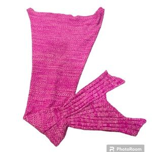 Mermaid Tail‎ Blanket Knit Crochet Approx 53” long